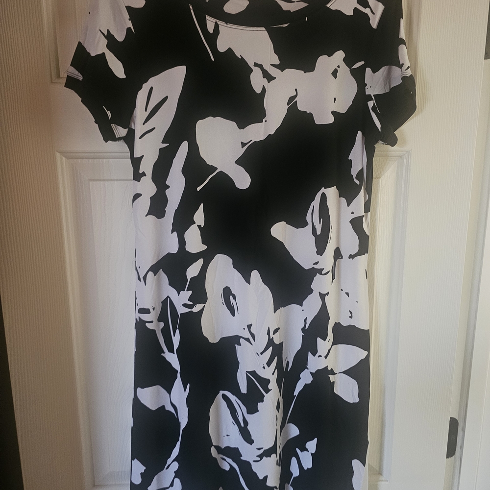 Black and White Floral Dress